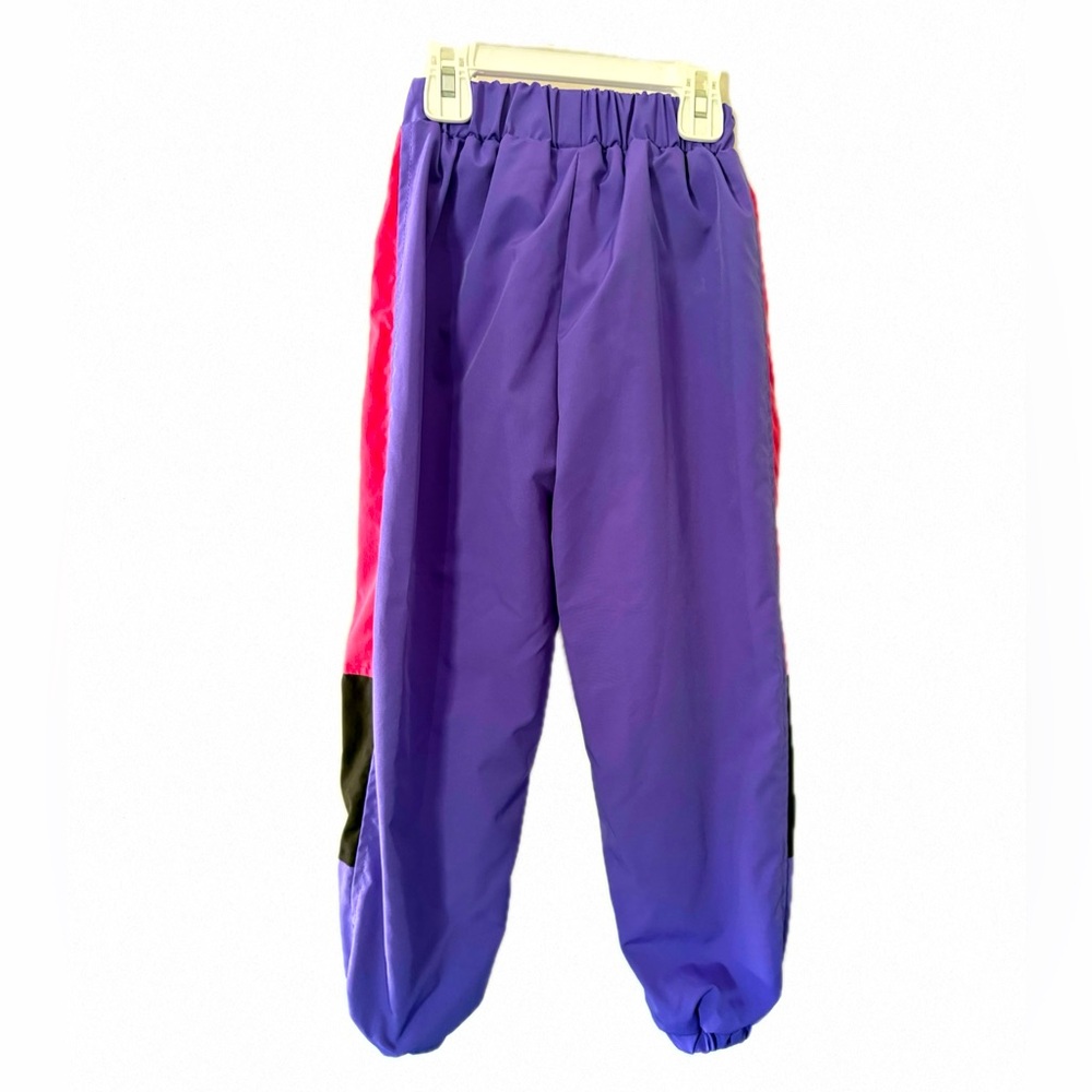 Calculated Retro Hip-Hop Kids Purple Colorblock Dance Costume Tracksuit 6Y Y2K - Picture 6 of 16